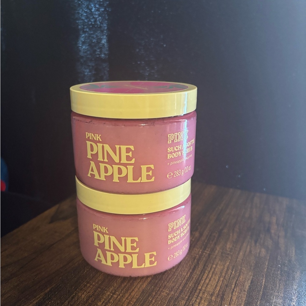 PINK Victoria's Secret Pineapple Body Scrub - Pink & Yellow
